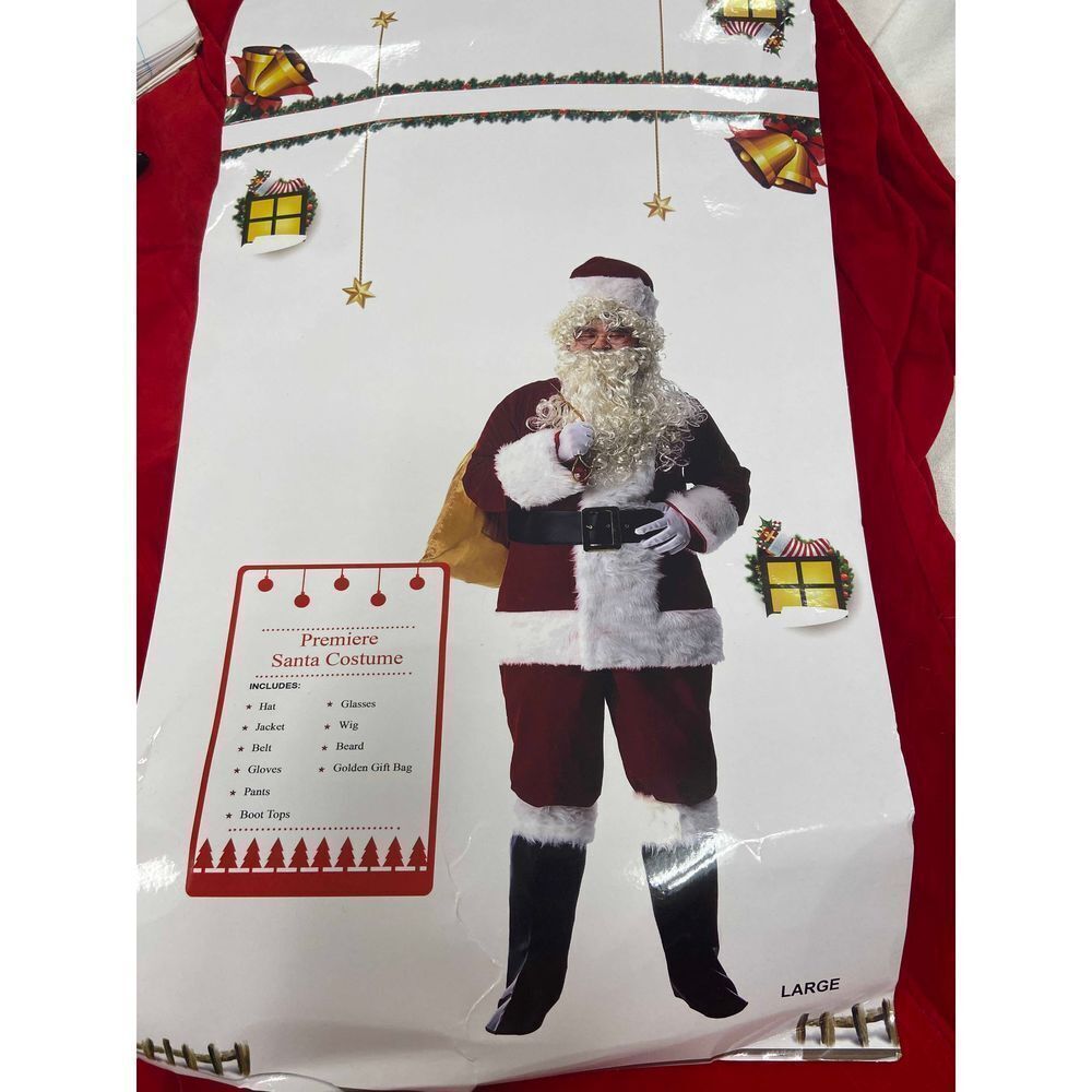 Santa Christmas suit premium‎ complete suit new Large Costume